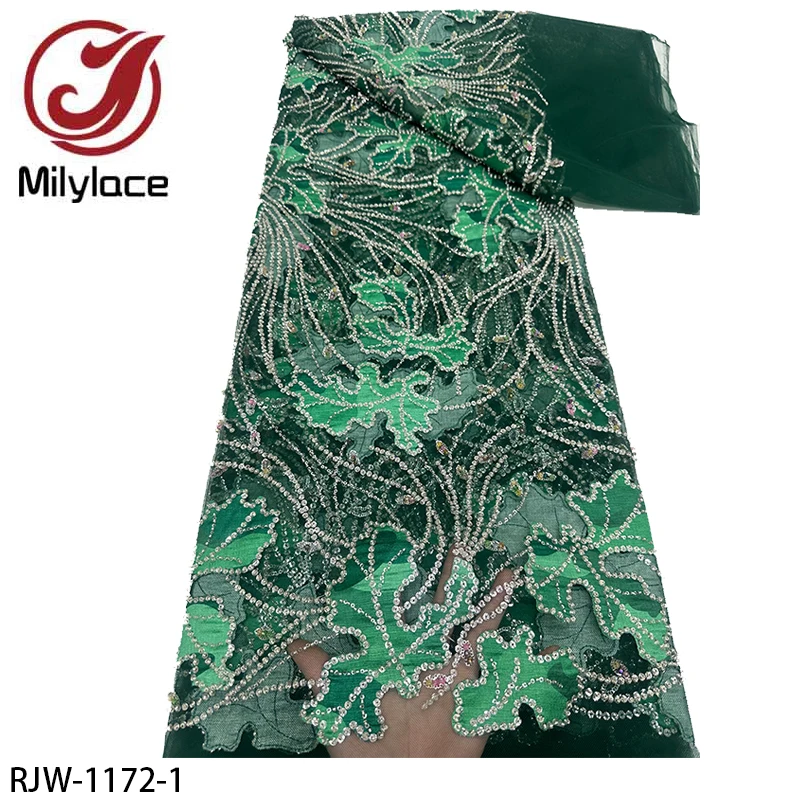 Luxury African Velvet Lace Fabric High Quality Sequined Beaded Embroidery Mesh Fabrics for Wedding RJW-1172
Luxury African Velvet Lace Fabric High Quality Sequined Beaded Embroidery Mesh Fabrics for Wedding RJW-1172