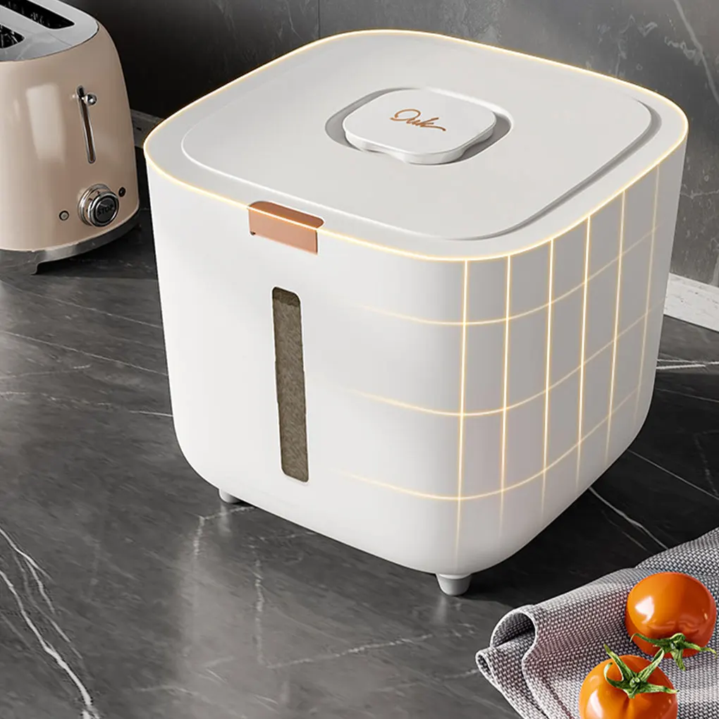 Portable Grain Box With Double Silicone Sealing Ring For Rice Preservation Household Rice Bucket Box White 20KG
Portable Grain Box With Double Silicone Sealing Ring For Rice Preservation Household Rice Bucket Box White 20KG