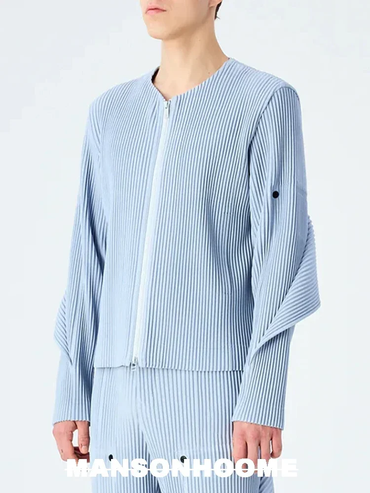 Мужская плиссированная куртка Miyake, осенняя куртка на молнии со съемным карманом и длинным рукавом, дизайнерская одежда
Мужская плиссированная куртка Miyake, осенняя куртка на молнии со съемным карманом и длинным рукавом, дизайнерская одежда