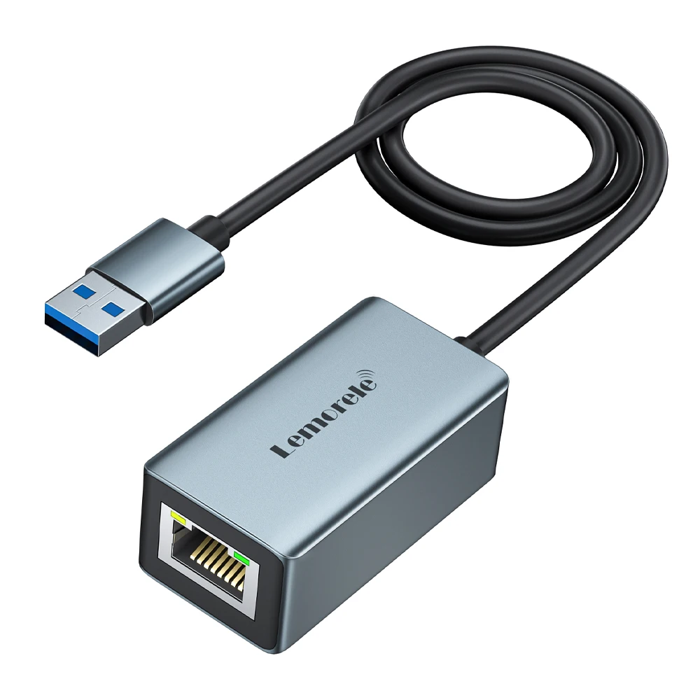 Lemorele TC71L 1000Mbps USB 3.0 To Rj45 LAN Adapter Ethernet Adapter USB 3.0 Wired with indicator for MacBook PC Windows
Lemorele TC71L 1000Mbps USB 3.0 To Rj45 LAN Adapter Ethernet Adapter USB 3.0 Wired with indicator for MacBook PC Windows