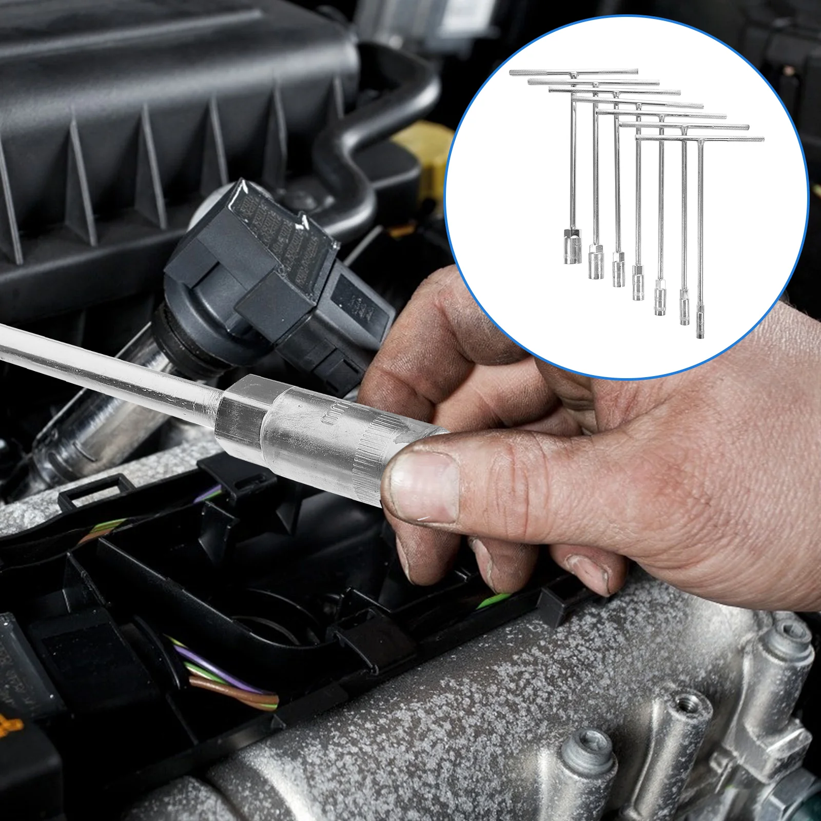 7 Pcs T-wrench Set Car Repair Ratcheting Hex Socket Metric Extention Motorcycle Tools
7 Pcs T-wrench Set Car Repair Ratcheting Hex Socket Metric Extention Motorcycle Tools