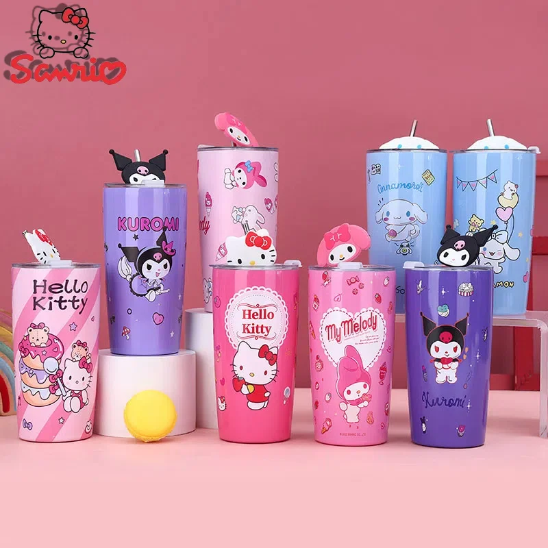 Новый креативный термос из нержавеющей стали Sanrio 600 мл, соломенный кофе, чашка, мультяшное изображение, милая силиконовая кукла, подарок для детей
Новый креативный термос из нержавеющей стали Sanrio 600 мл, соломенный кофе, чашка, мультяшное изображение, милая силиконовая кукла, подарок для детей