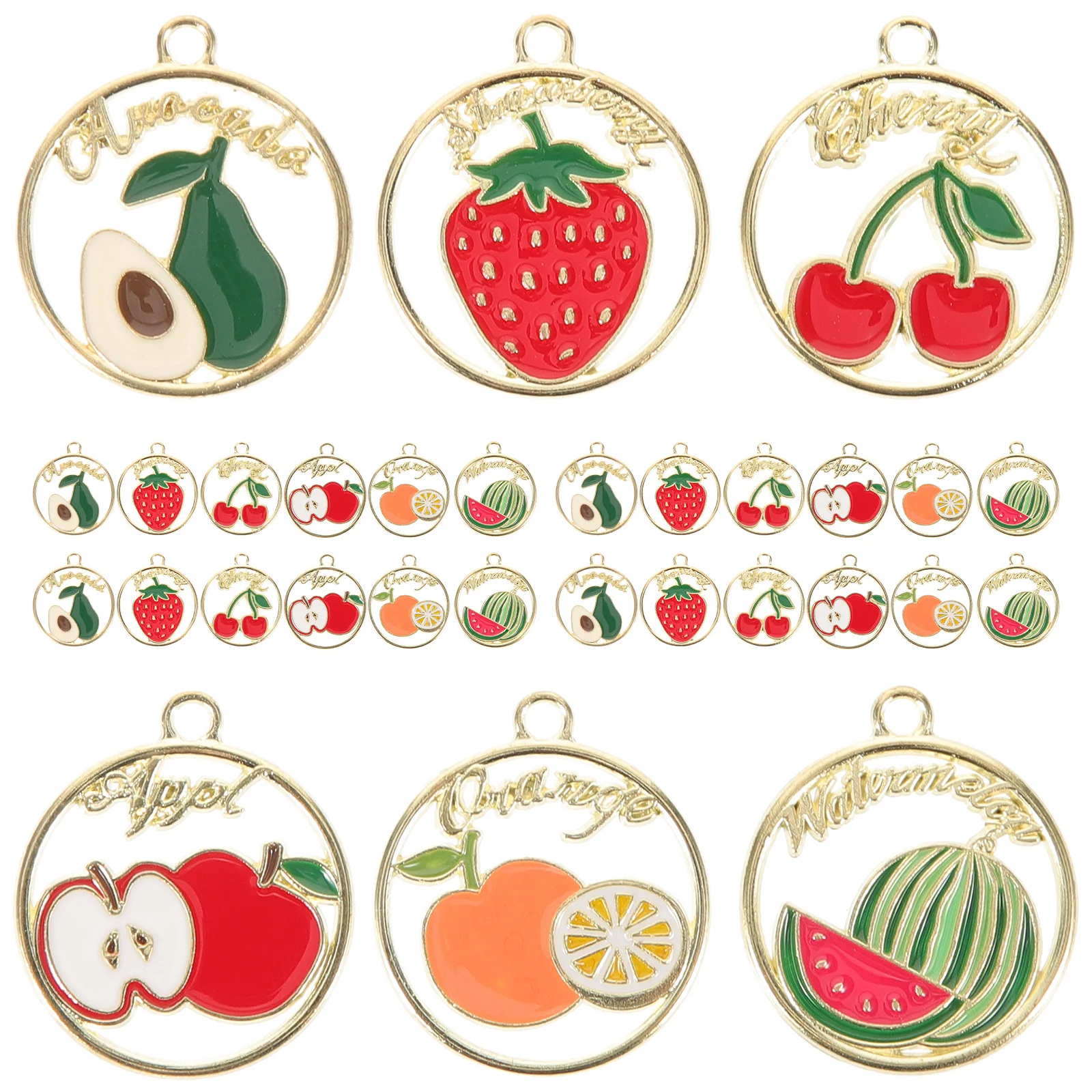 30 шт. металлических подвесок-шармов в виде фруктов для изготовления украшений, браслетов, ожерелий, брелоков, рукоделия, маленькие оптовые шармы
30 шт. металлических подвесок-шармов в виде фруктов для изготовления украшений, браслетов, ожерелий, брелоков, рукоделия, маленькие оптовые шармы