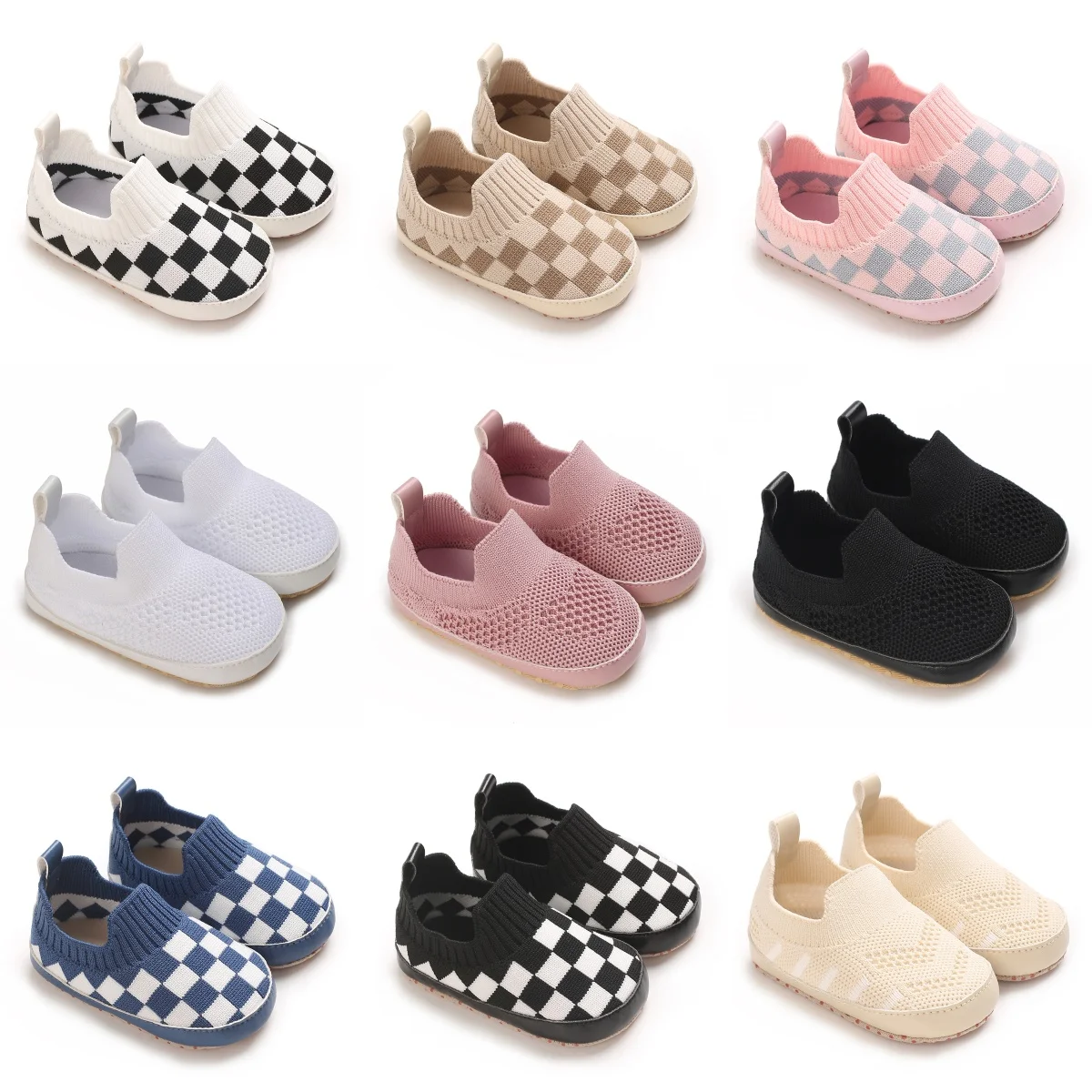Classic Checkered Athletic Shoes For Toddlers Boys' Shoes For Girls Mesh Breathable Cotton Sole Casual Sports 0-18M Baby Walk
Classic Checkered Athletic Shoes For Toddlers Boys' Shoes For Girls Mesh Breathable Cotton Sole Casual Sports 0-18M Baby Walk