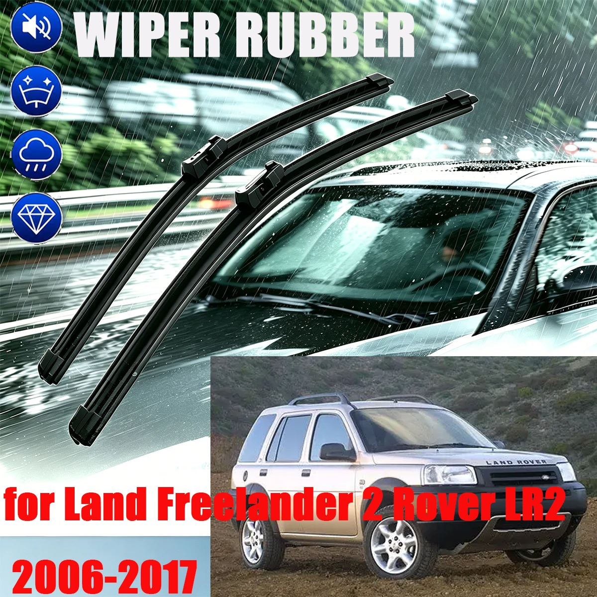 For Land Freelander 2 Rover LR2 2006-2017 Front Wiper Accessorie Double Rubber Car Wipers Brushes New Upgraded 2017 2016
For Land Freelander 2 Rover LR2 2006-2017 Front Wiper Accessorie Double Rubber Car Wipers Brushes New Upgraded 2017 2016