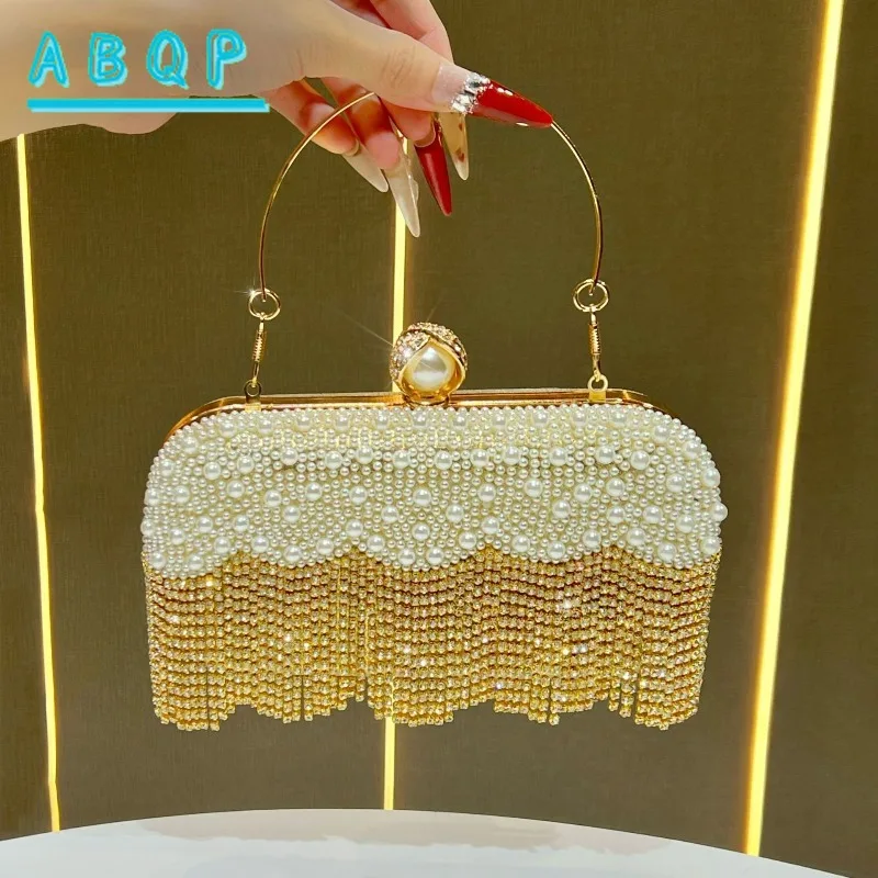 New Evening Clutch Luxury Brand Diamond Sparkling Dinner Party Clutch Diamond Tassel Beaded Women's Shoulder Crossbody Bag
New Evening Clutch Luxury Brand Diamond Sparkling Dinner Party Clutch Diamond Tassel Beaded Women's Shoulder Crossbody Bag