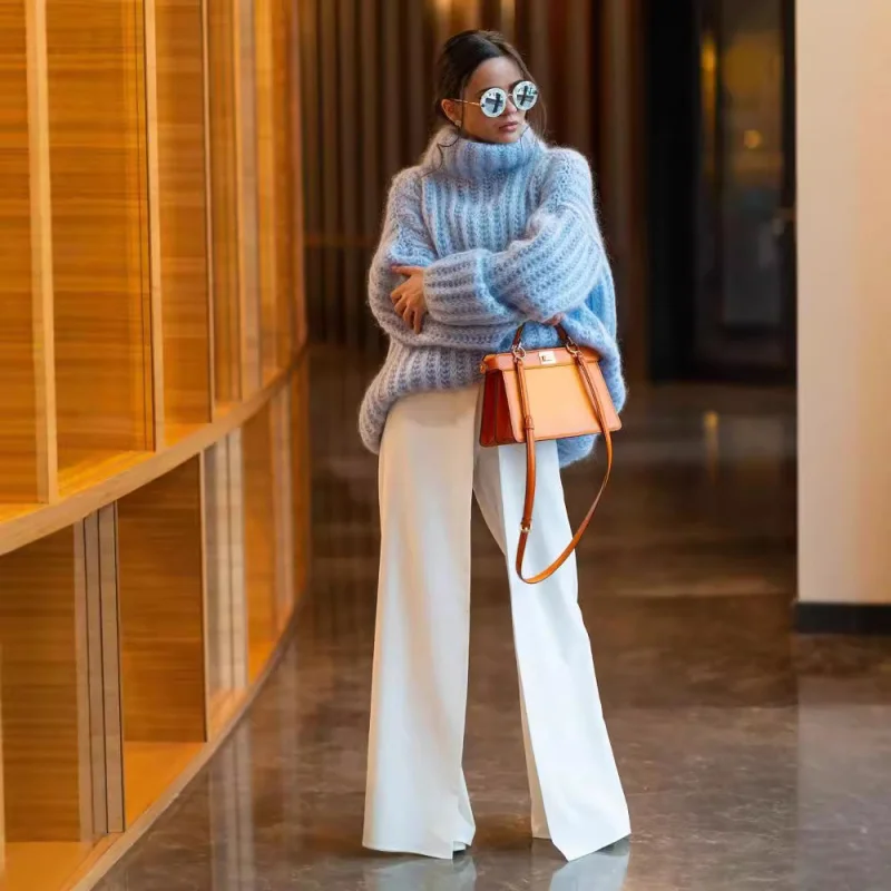 Зимний новый вязаный пуловер в европейском и американском стиле, женский пушистый свитер с длинными рукавами
Зимний новый вязаный пуловер в европейском и американском стиле, женский пушистый свитер с длинными рукавами