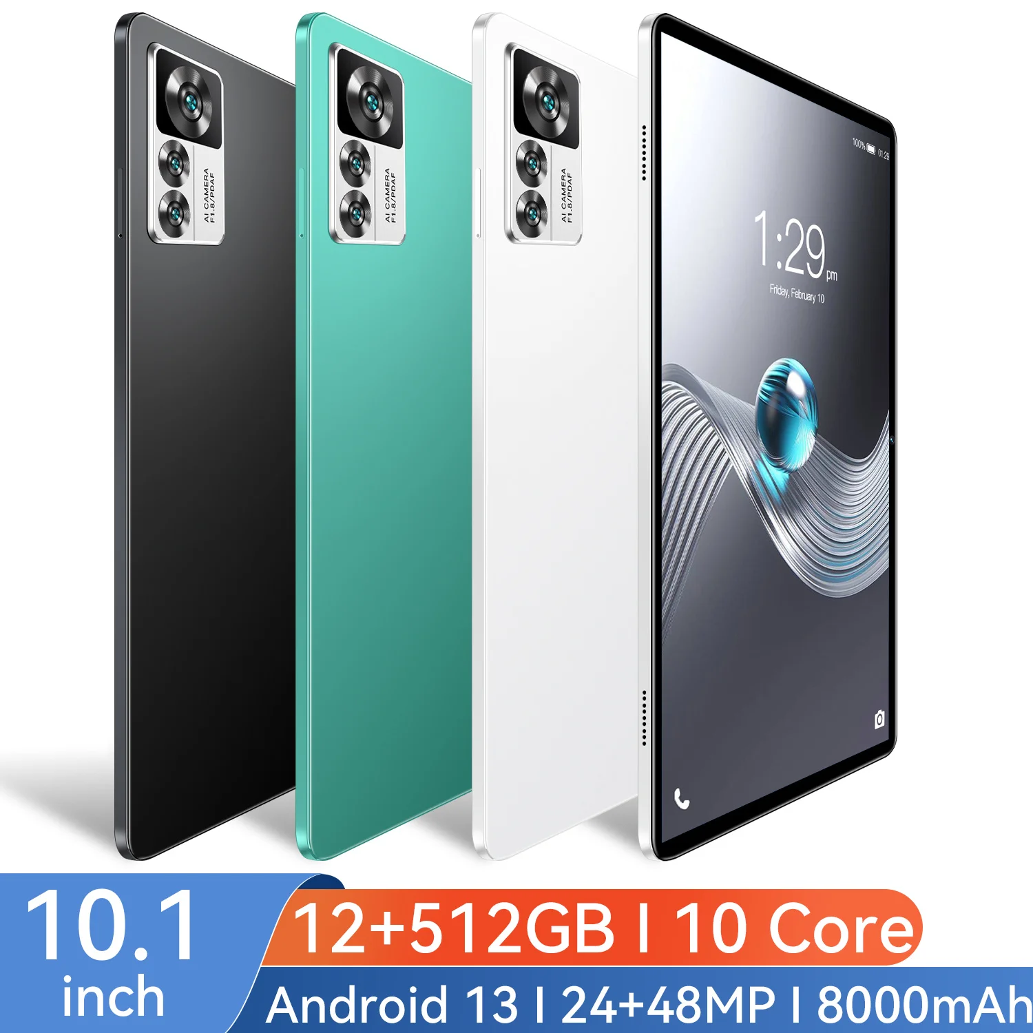 2024 New 12S Pro Tablet Android 13 Battery Life 10.1-inch HD 4K Dual SIM Dual Standby 16GB ROM Bluetooth High Performance Tablet
2024 New 12S Pro Tablet Android 13 Battery Life 10.1-inch HD 4K Dual SIM Dual Standby 16GB ROM Bluetooth High Performance Tablet