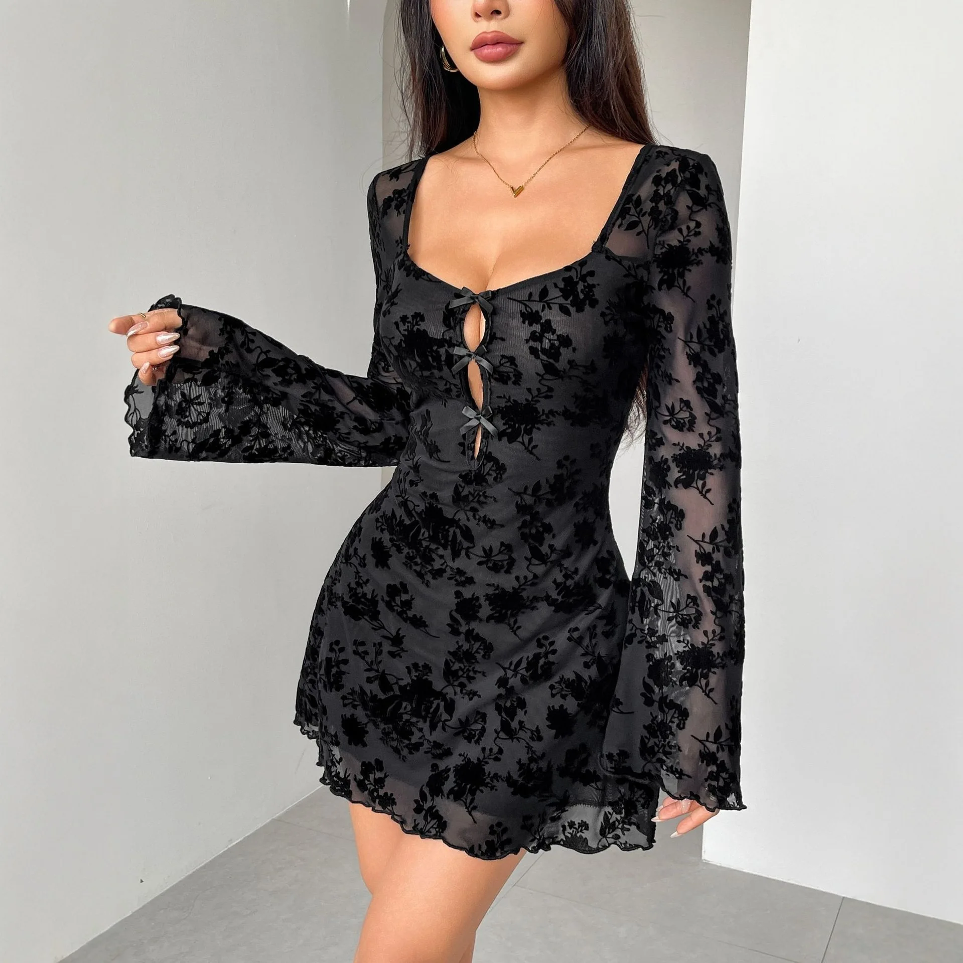 spring summer floral embroidered long sleeve dress women butterfly bow hollow out overall jumpsuit playsuit
spring summer floral embroidered long sleeve dress women butterfly bow hollow out overall jumpsuit playsuit