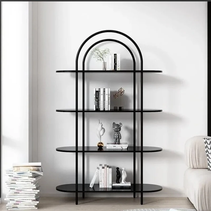 Light luxury arched shelf bookshelf living room floor home simple storage rack display rack
Light luxury arched shelf bookshelf living room floor home simple storage rack display rack