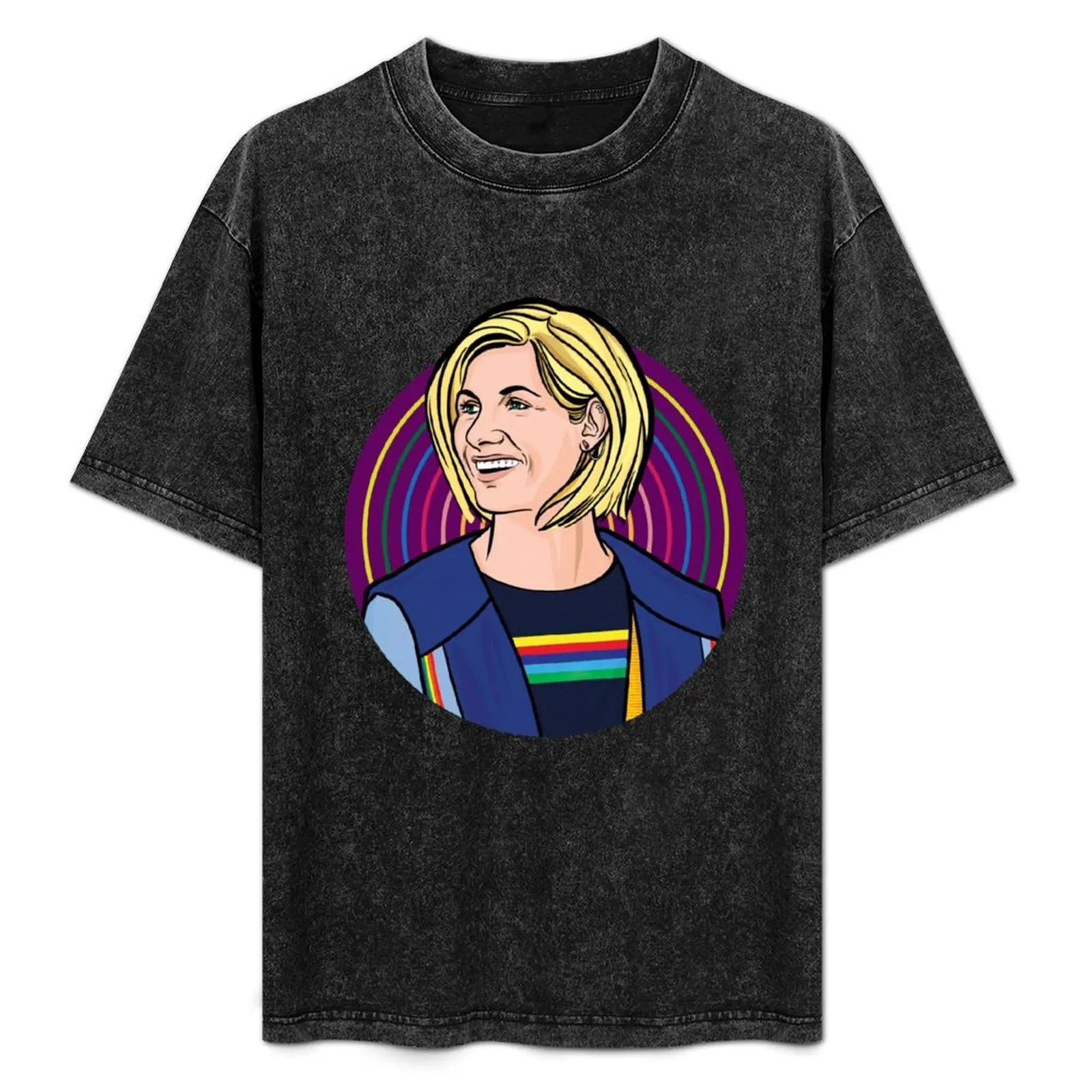 Jodie Whittaker rainbow retro illustration T-Shirt Basic Short Sleeve Cotton Blend T-Shirt
Jodie Whittaker rainbow retro illustration T-Shirt Basic Short Sleeve Cotton Blend T-Shirt