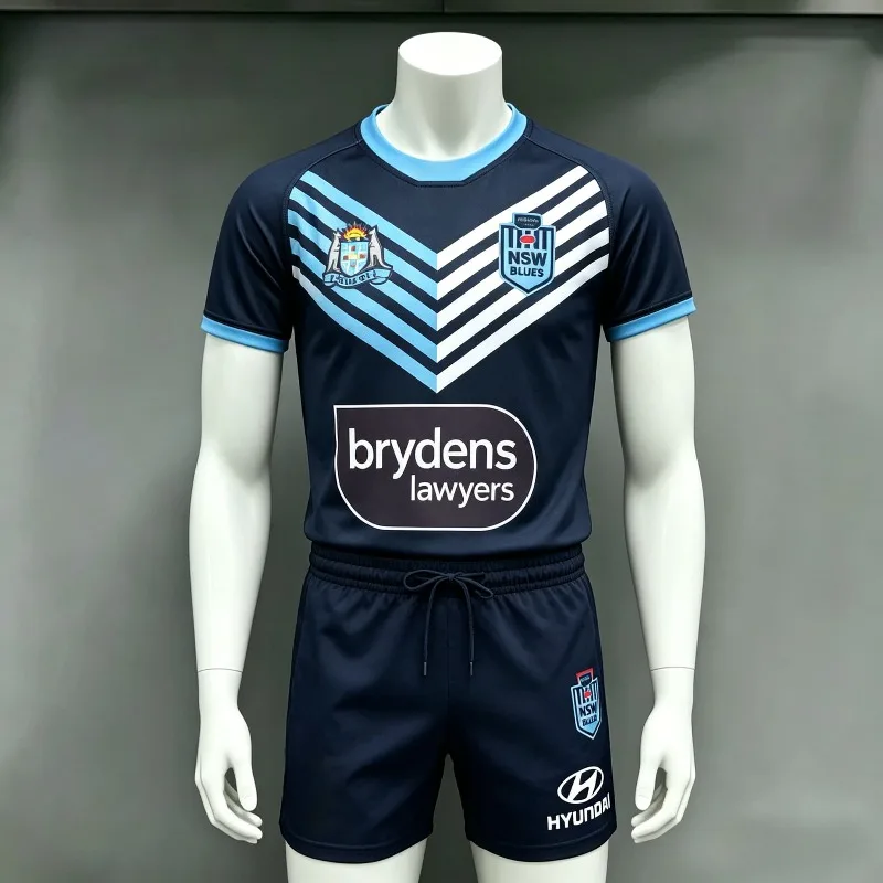 NSW Blues State Rugby Jersey Set Men Navy Short Sleeve Shirt Shorts Kit Australian Rugby Sports Uniforms Casual Fans Version
NSW Blues State Rugby Jersey Set Men Navy Short Sleeve Shirt Shorts Kit Australian Rugby Sports Uniforms Casual Fans Version