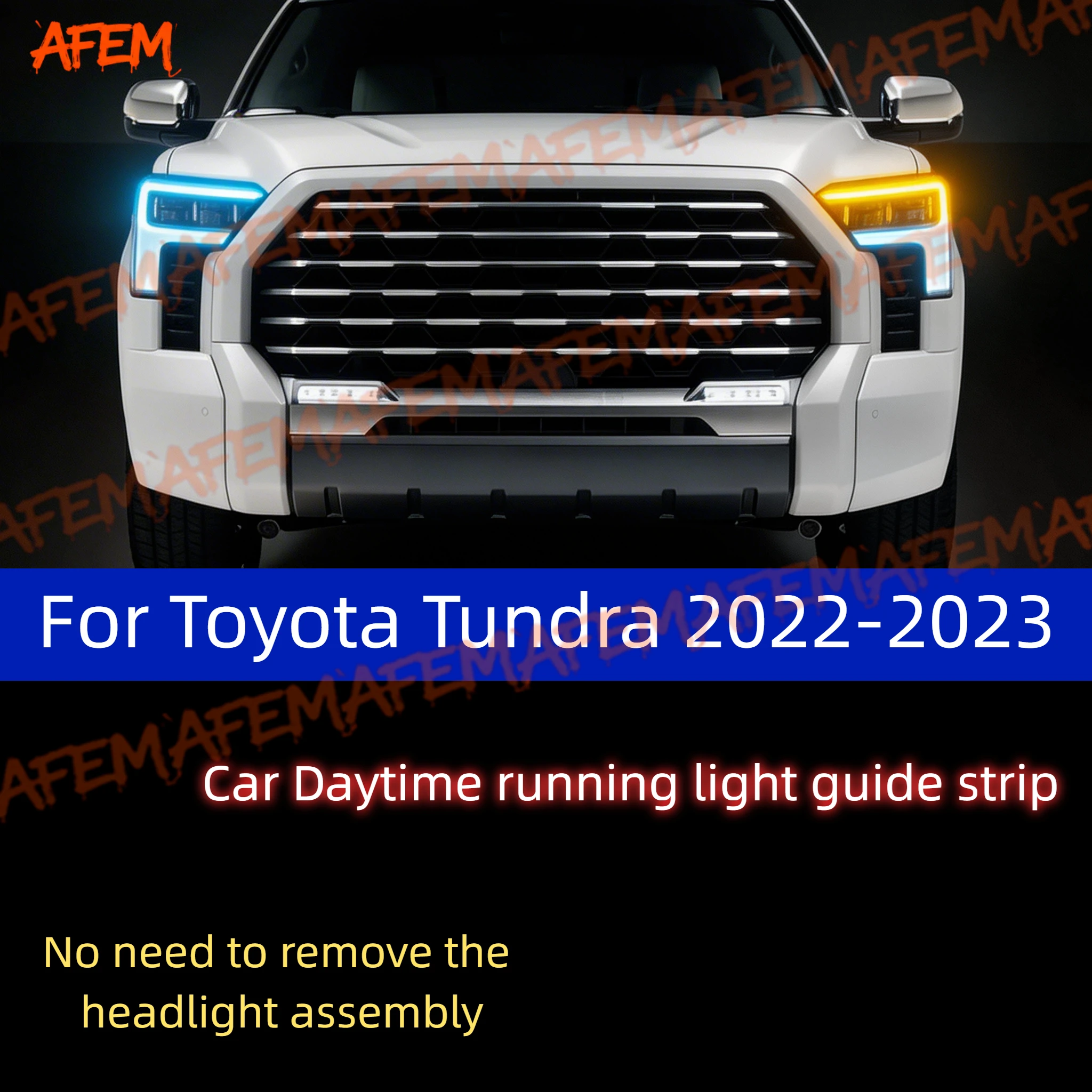 2Pcs 12V Led Guide Strip Headlight For Car Daytime Running Lights Turn Signal Bulb DRL For Toyota Tundra 2022-2023
2Pcs 12V Led Guide Strip Headlight For Car Daytime Running Lights Turn Signal Bulb DRL For Toyota Tundra 2022-2023