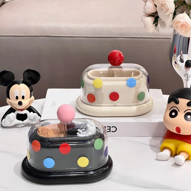 Dopamine Double Grid Toothpick Storage Box, Polka Dot Creative Toothpick Box, Home Living Room Dust-proof Storage Toothpick Tube
Dopamine Double Grid Toothpick Storage Box, Polka Dot Creative Toothpick Box, Home Living Room Dust-proof Storage Toothpick Tube