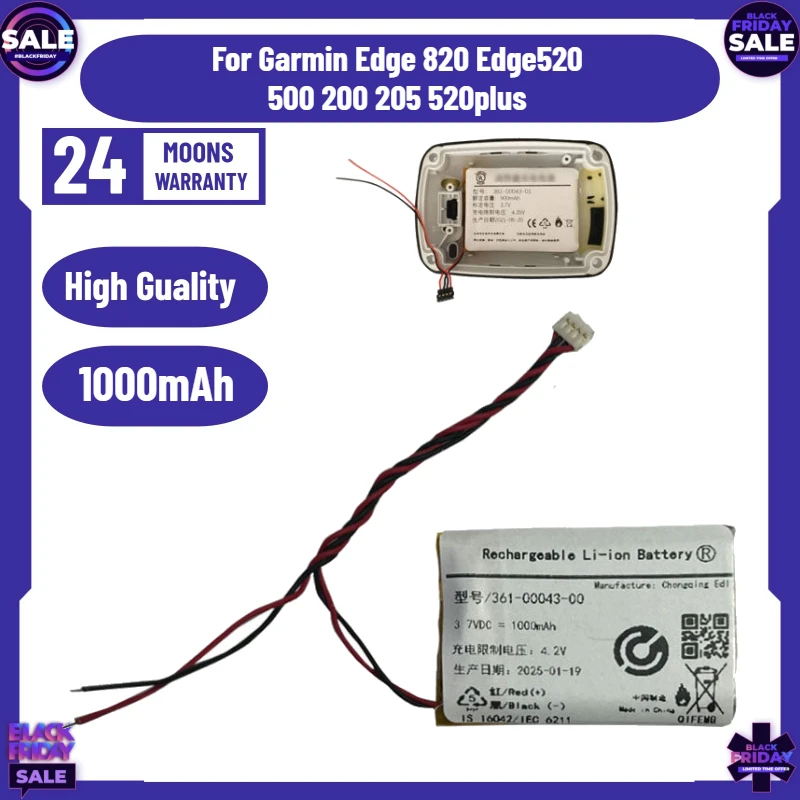 1000mAh 361-00043-00 Battery for Garmin Edge 820 Edge520 500 200 205 520plus
1000mAh 361-00043-00 Battery for Garmin Edge 820 Edge520 500 200 205 520plus