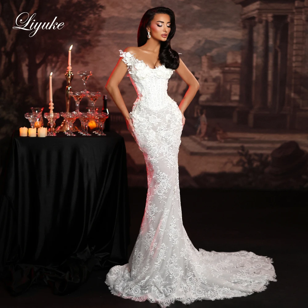Liyuke New Arrival Elegance Lace V-Neck Mermaid Wedding Dress Robe De Marriage Beaded Appliques Off The Shoulder Bridal Gowns
Liyuke New Arrival Elegance Lace V-Neck Mermaid Wedding Dress Robe De Marriage Beaded Appliques Off The Shoulder Bridal Gowns