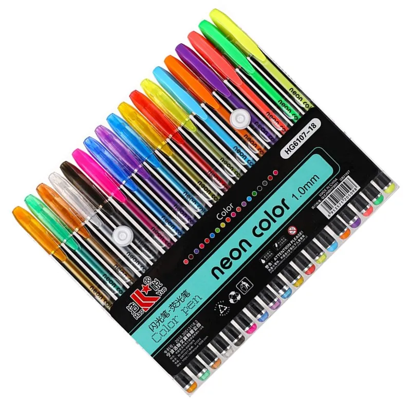 18 Colors 1mm Neon Gel Pen Artist Art Drawing Painting Flash Marker Pen School Office Supply Stationery Student Highlighter
18 Colors 1mm Neon Gel Pen Artist Art Drawing Painting Flash Marker Pen School Office Supply Stationery Student Highlighter