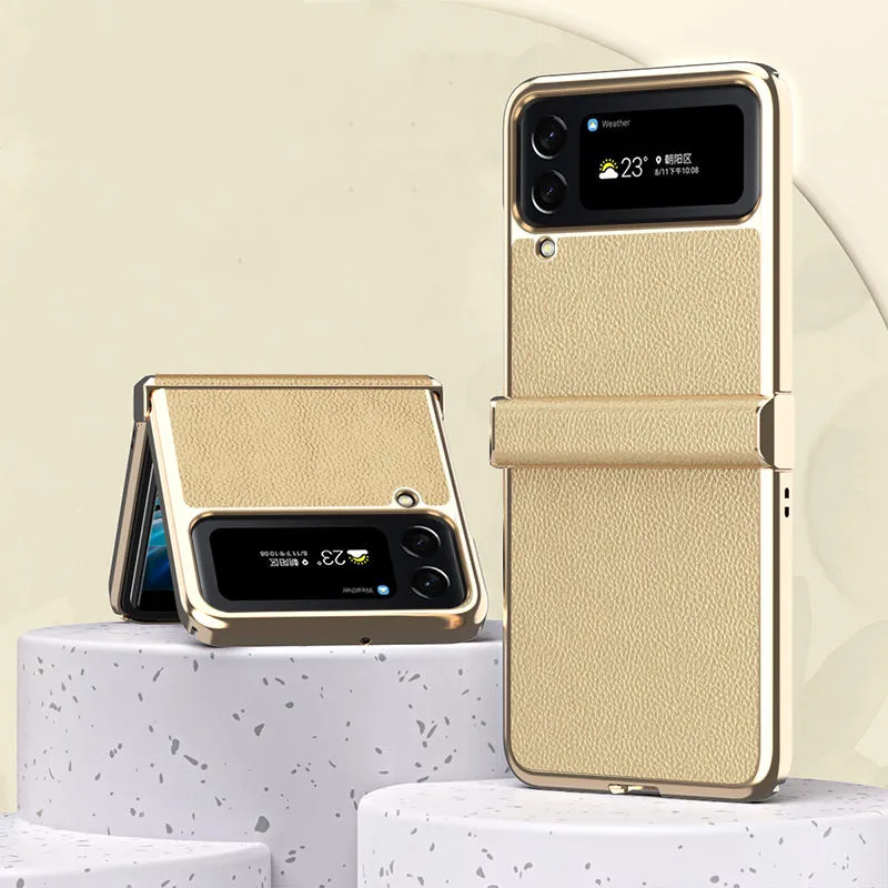 Кожаный чехол с узором Личи для Samsung Galaxy Z Flip 4 с металлической рамкой, приятный на ощупь мягкий чехол с петлей для полной защиты
Кожаный чехол с узором Личи для Samsung Galaxy Z Flip 4 с металлической рамкой, приятный на ощупь мягкий чехол с петлей для полной защиты