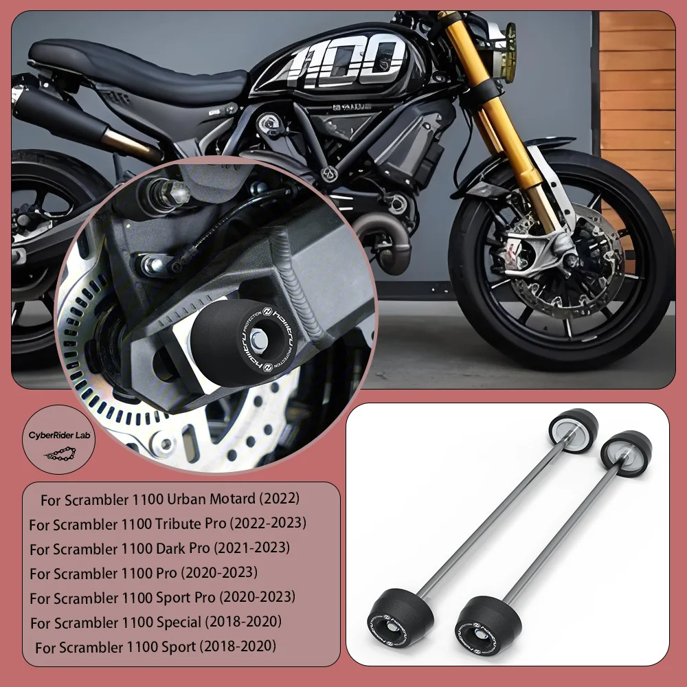 For Ducati Scrambler 1100 Wheel Spindle Crash Protection Guards (Front Rear) - Motorcycle Anti-Crash Kit
For Ducati Scrambler 1100 Wheel Spindle Crash Protection Guards (Front Rear) - Motorcycle Anti-Crash Kit