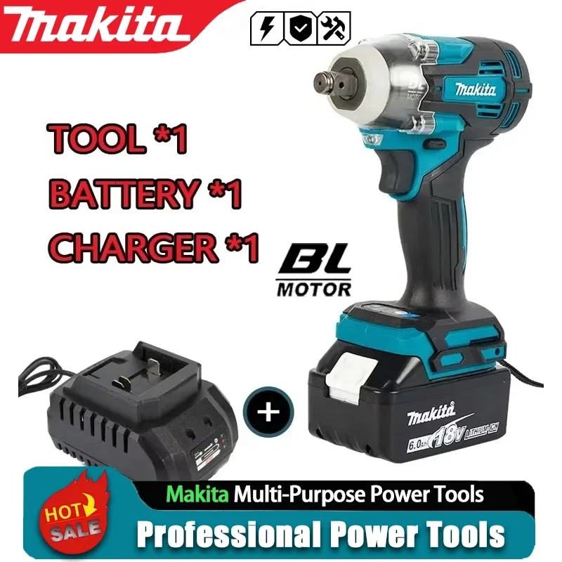 Makita TW004G Electric Brushless Electric Wrench, High Torque Impact Wrench, Wind Cannon, Auto Repair Electric Tool
Makita TW004G Electric Brushless Electric Wrench, High Torque Impact Wrench, Wind Cannon, Auto Repair Electric Tool