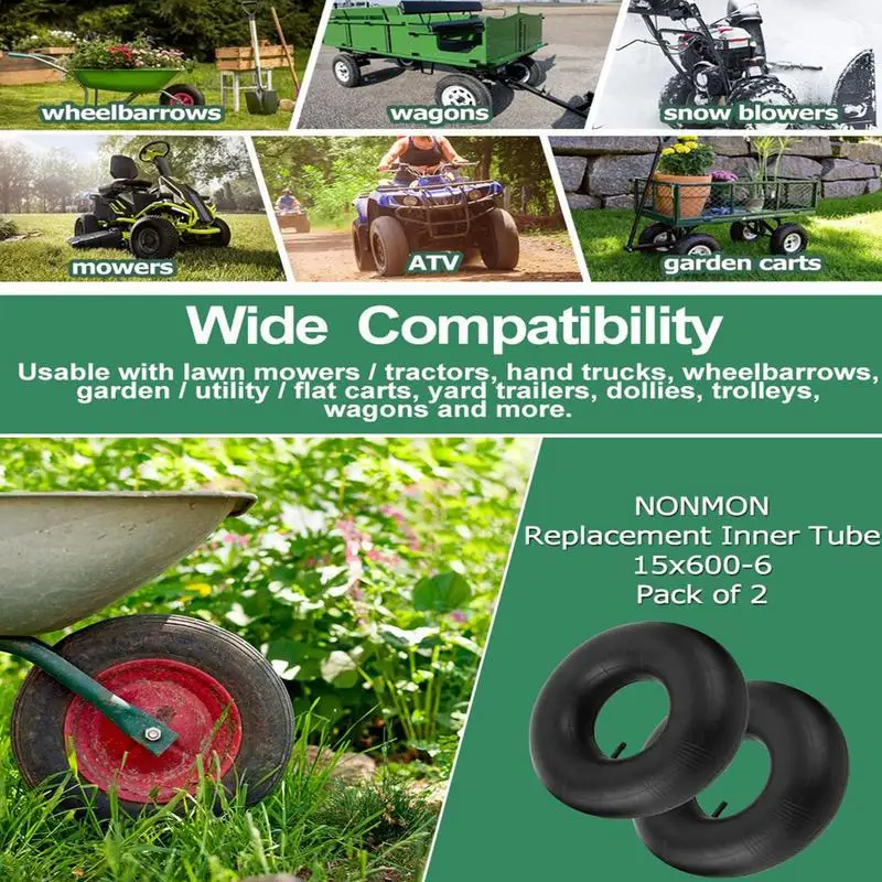 Mower Tire Heavy Duty Tire Inner Tube Sturdy 2 Pieces Wear-Resistant Repair Accessories For Repairing Maintenance Snow Blower
Mower Tire Heavy Duty Tire Inner Tube Sturdy 2 Pieces Wear-Resistant Repair Accessories For Repairing Maintenance Snow Blower