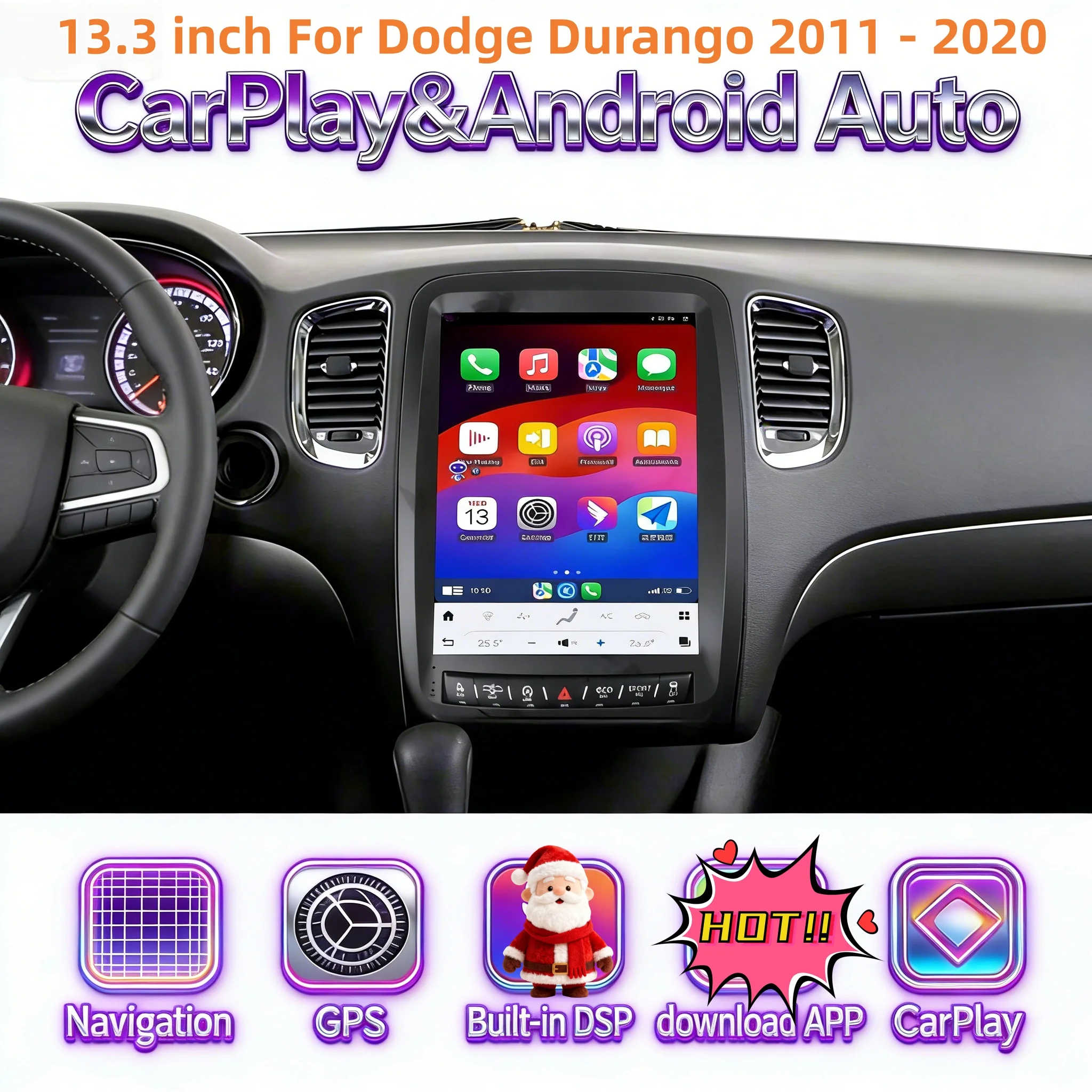 13.3 inch Android Carplay Automotive Auto For Dodge Durango 2011-2020 Multimedia Stereo Player GPS Navigation Head Unit DSP 4G
13.3 inch Android Carplay Automotive Auto For Dodge Durango 2011-2020 Multimedia Stereo Player GPS Navigation Head Unit DSP 4G