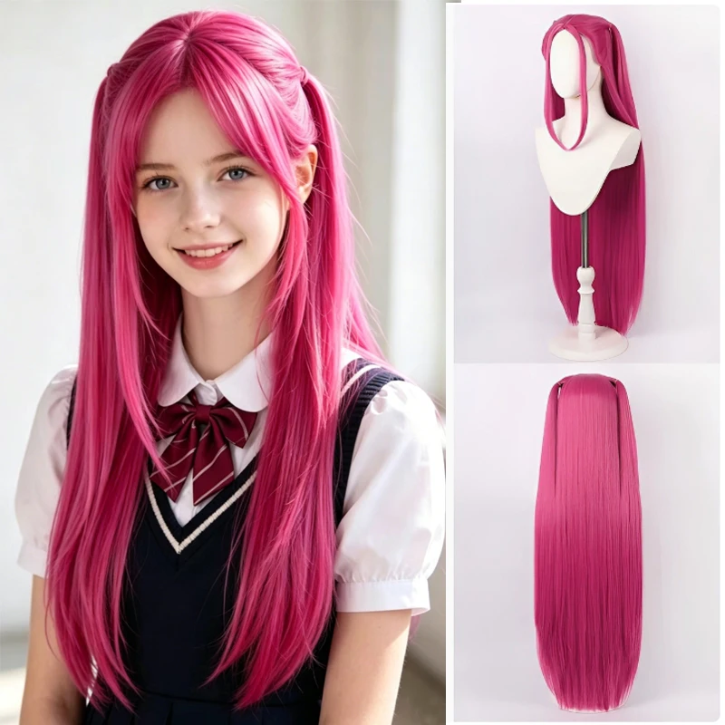 New Children's Wig Pink Double Ponytail Cosplay Wig, 37.5" Synthetic High Temperature Fiber Full Wig for Anime Halloween Party
New Children's Wig Pink Double Ponytail Cosplay Wig, 37.5" Synthetic High Temperature Fiber Full Wig for Anime Halloween Party