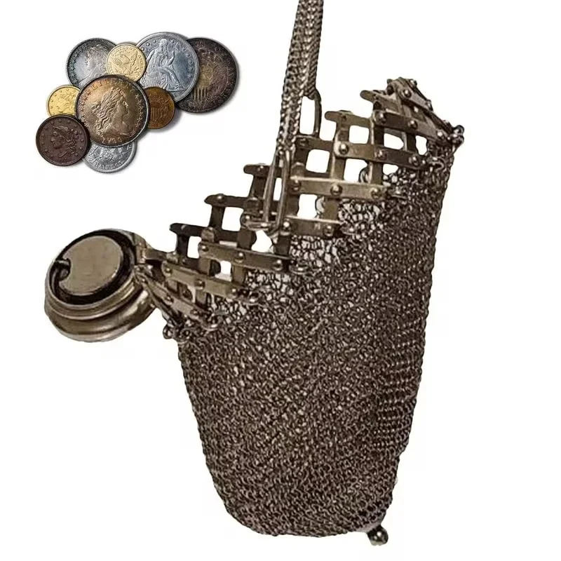 Винтажный Кошелек для монет Chainmail, ручная работа, 1920-х, английский кошелек для мелочи, двойная сетчатая сумочка, маленький серебристый сетчатый кошелек с поворотной крышкой
Винтажный Кошелек для монет Chainmail, ручная работа, 1920-х, английский кошелек для мелочи, двойная сетчатая сумочка, маленький серебристый сетчатый кошелек с поворотной крышкой