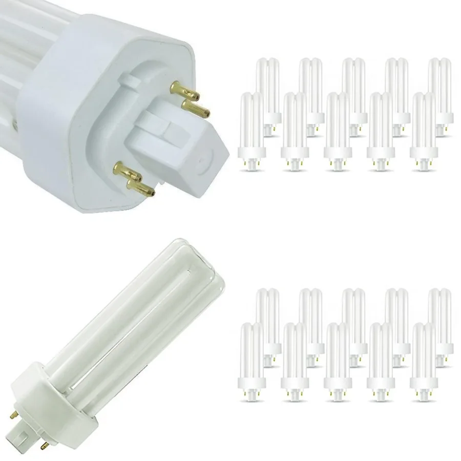 10 Pack PLT-26W 841, 4 Pin GX24q-3, 26 Watt Triple Tube, Compact Fluorescent Light Bulb
10 Pack PLT-26W 841, 4 Pin GX24q-3, 26 Watt Triple Tube, Compact Fluorescent Light Bulb