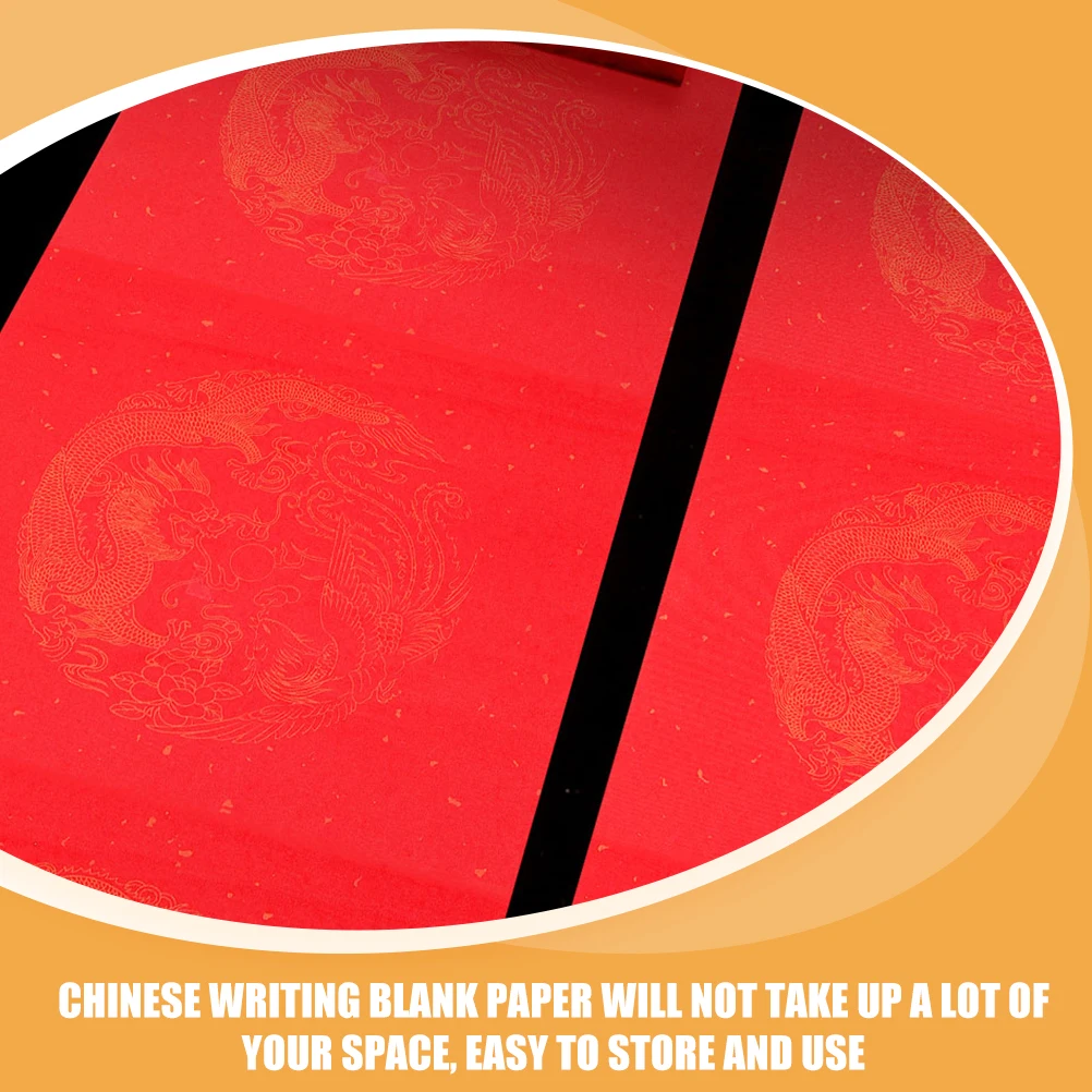 Red Rice Paper Roll for Chinese Calligraphy Practice Writing New Year Couplets Blank Art Paper Festival Decoration Portable
Red Rice Paper Roll for Chinese Calligraphy Practice Writing New Year Couplets Blank Art Paper Festival Decoration Portable