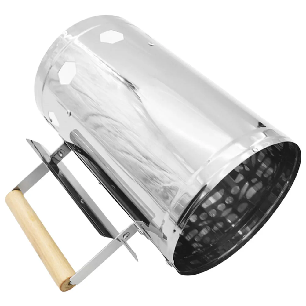 Wooden Handle Chimney Lighter Basket Outdoor Charcoal Starter For Bbq Ignition Barrel Reusable Large Open Mouth Portable
Wooden Handle Chimney Lighter Basket Outdoor Charcoal Starter For Bbq Ignition Barrel Reusable Large Open Mouth Portable