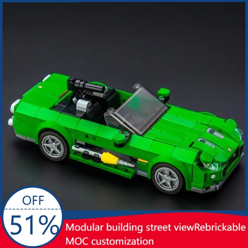 378PCS MOC Jaguar XKR Convertible Sports Car Model Green Speed Champions Style With Rocket Launcher Custom Building Blocks Toy
378PCS MOC Jaguar XKR Convertible Sports Car Model Green Speed Champions Style With Rocket Launcher Custom Building Blocks Toy