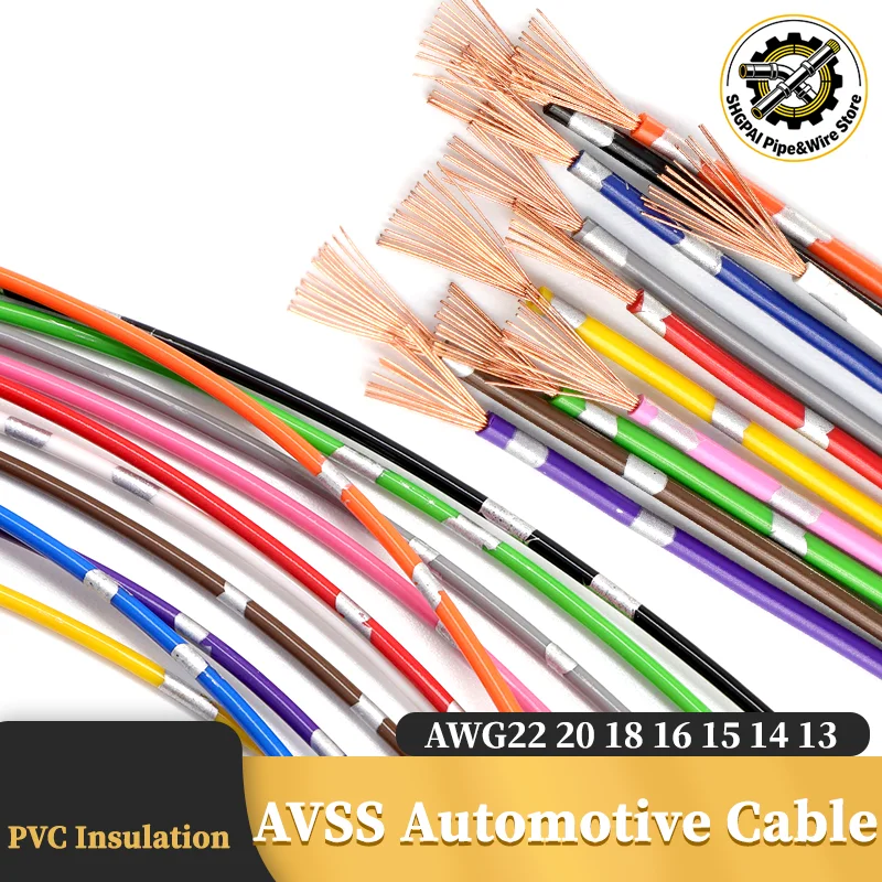2/5/30m AVSS Wire Automotive Cables AWG 22 20 18 16 15 14 13 PVC Insulation Pure Copper DIY Speaker Audio Car Electronic Line
2/5/30m AVSS Wire Automotive Cables AWG 22 20 18 16 15 14 13 PVC Insulation Pure Copper DIY Speaker Audio Car Electronic Line