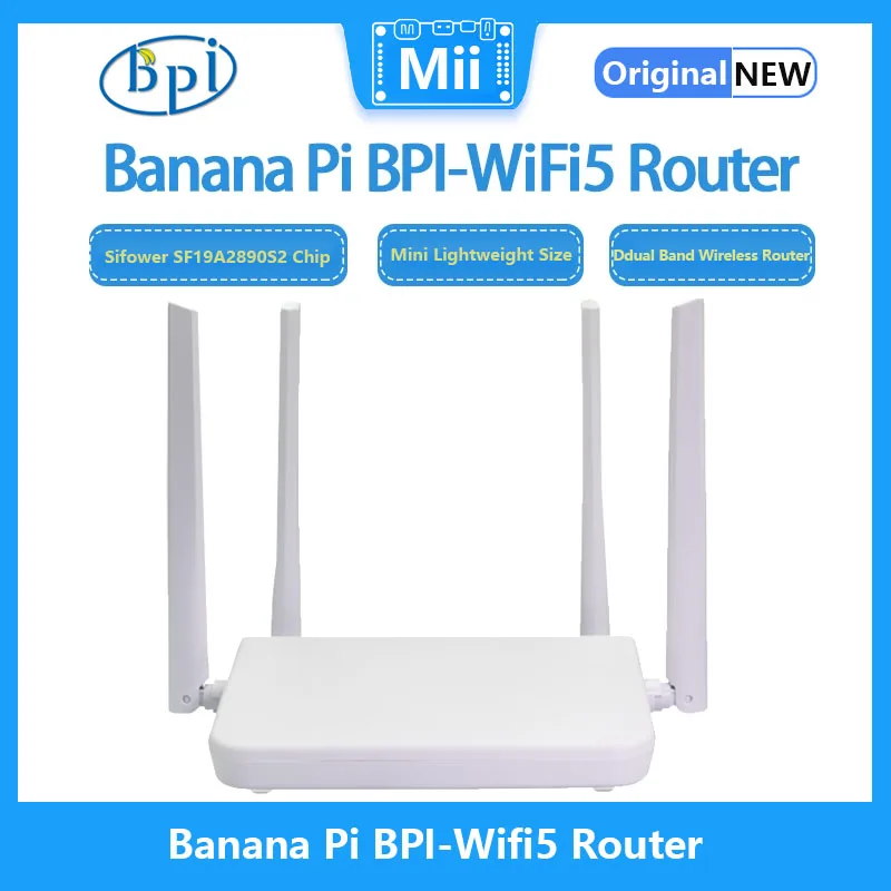 Banana Pi Wifi5 BPI-Wifi5 Siflower SF19A2890S2 Двухдиапазонная частота 1,2 Гбит/с
Banana Pi Wifi5 BPI-Wifi5 Siflower SF19A2890S2 Двухдиапазонная частота 1,2 Гбит/с