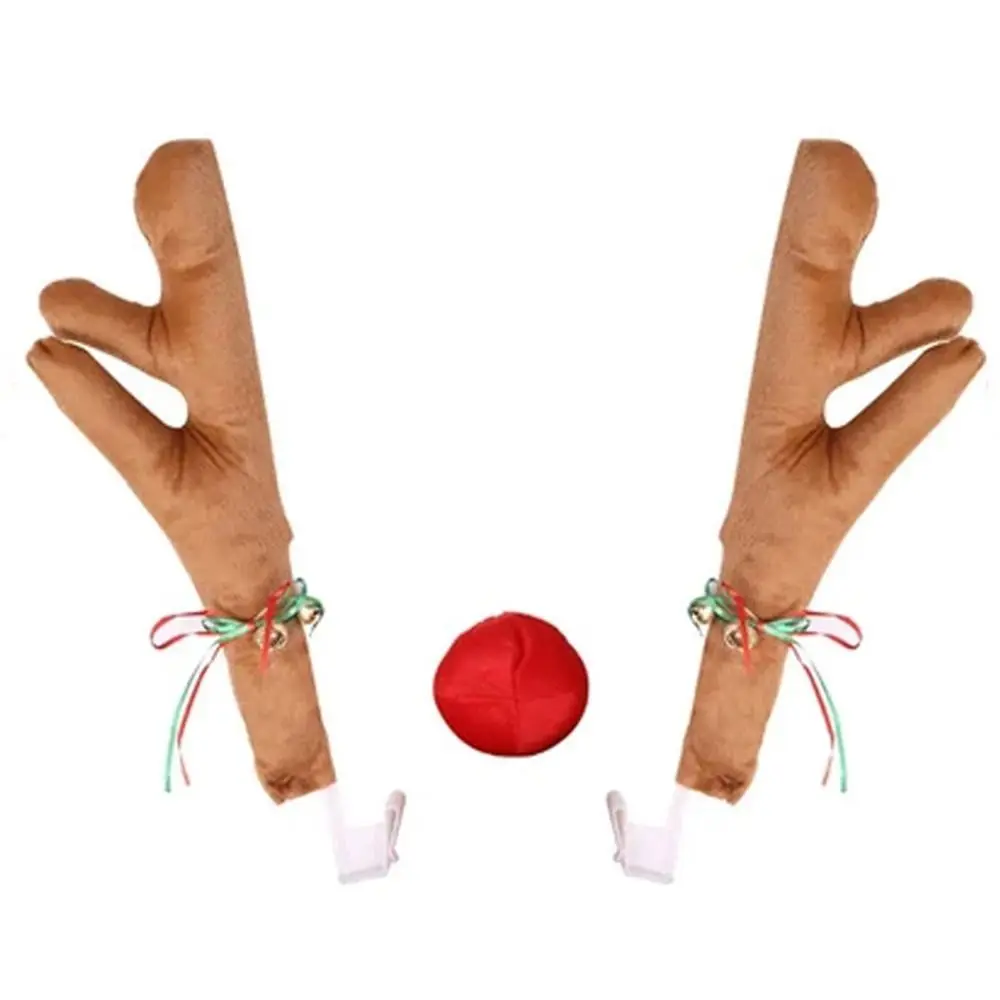 Забавный мультяшный рог оленя, рождественская елка, конфета, рождественское украшение автомобиля, праздничные костюмы с красным носом, аксессуары для транспортных средств
Забавный мультяшный рог оленя, рождественская елка, конфета, рождественское украшение автомобиля, праздничные костюмы с красным носом, аксессуары для транспортных средств