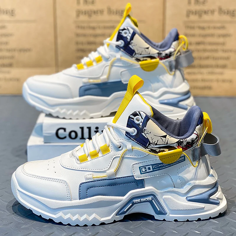 Men's Sport Shoes Spring Autumn Style Running High Top Casual Shoes Thick Bottom Inner Heightening All-Match Dad Trendy Sneakers
Men's Sport Shoes Spring Autumn Style Running High Top Casual Shoes Thick Bottom Inner Heightening All-Match Dad Trendy Sneakers