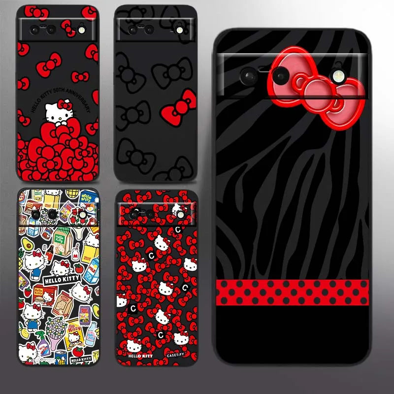 Sanrio Cartoon Hello Kitty bow Phone Case For Google Pixel 9a 9 8A 8 7 7A 6 6A Pro XL 2024 5G Black Soft TPU Silicone Cover
Sanrio Cartoon Hello Kitty bow Phone Case For Google Pixel 9a 9 8A 8 7 7A 6 6A Pro XL 2024 5G Black Soft TPU Silicone Cover