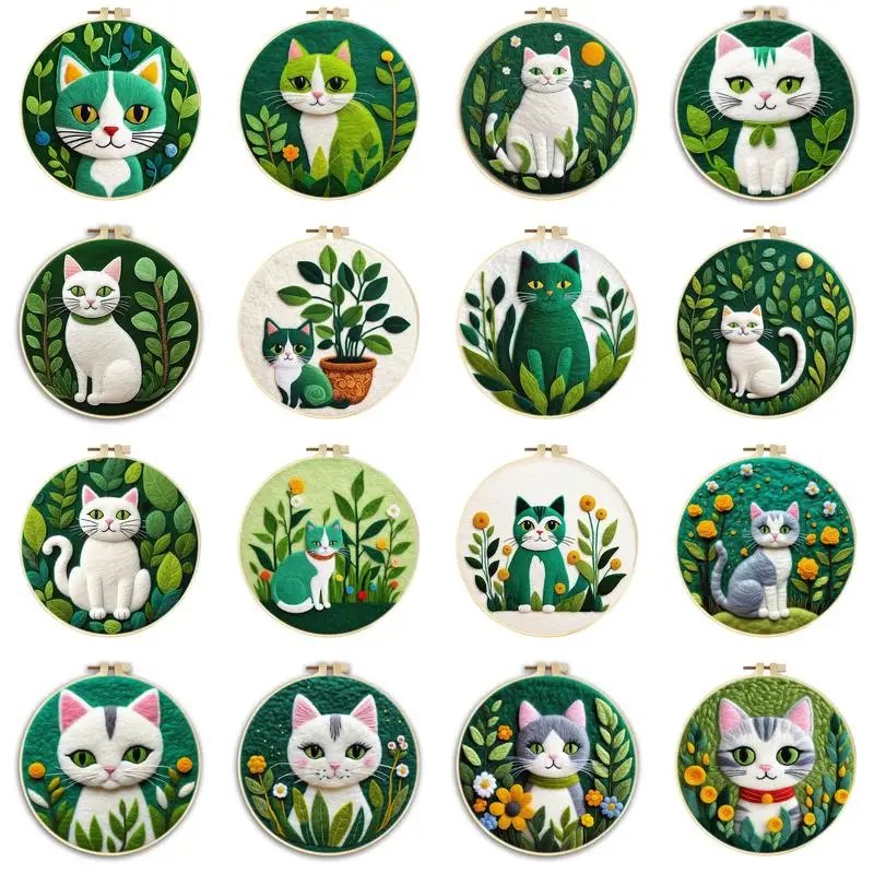CHENISTORY Needle Felting Painting Kit Cat Animal For Adults Wool Felt Painting Needle Felting Starter Kit Perfect Gift
CHENISTORY Needle Felting Painting Kit Cat Animal For Adults Wool Felt Painting Needle Felting Starter Kit Perfect Gift