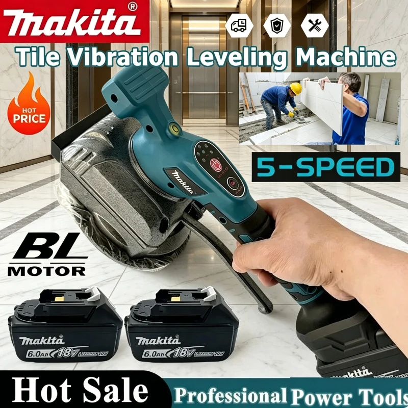 Makita Cordless Tile Vibration Leveling Machine 5-SPEED Adjustable Tile Installation Tool Wall Floor Power Tool For 18V battery
Makita Cordless Tile Vibration Leveling Machine 5-SPEED Adjustable Tile Installation Tool Wall Floor Power Tool For 18V battery