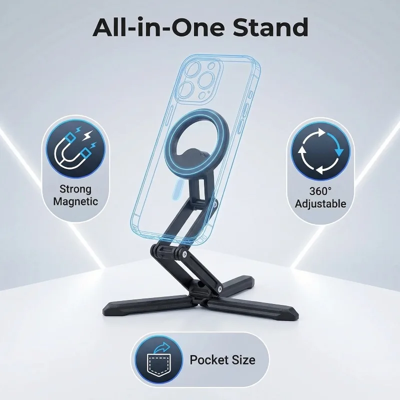 Mini desktop tactical mobile phone magnetic suction Akka base damping folding multi angle phone holder
Mini desktop tactical mobile phone magnetic suction Akka base damping folding multi angle phone holder