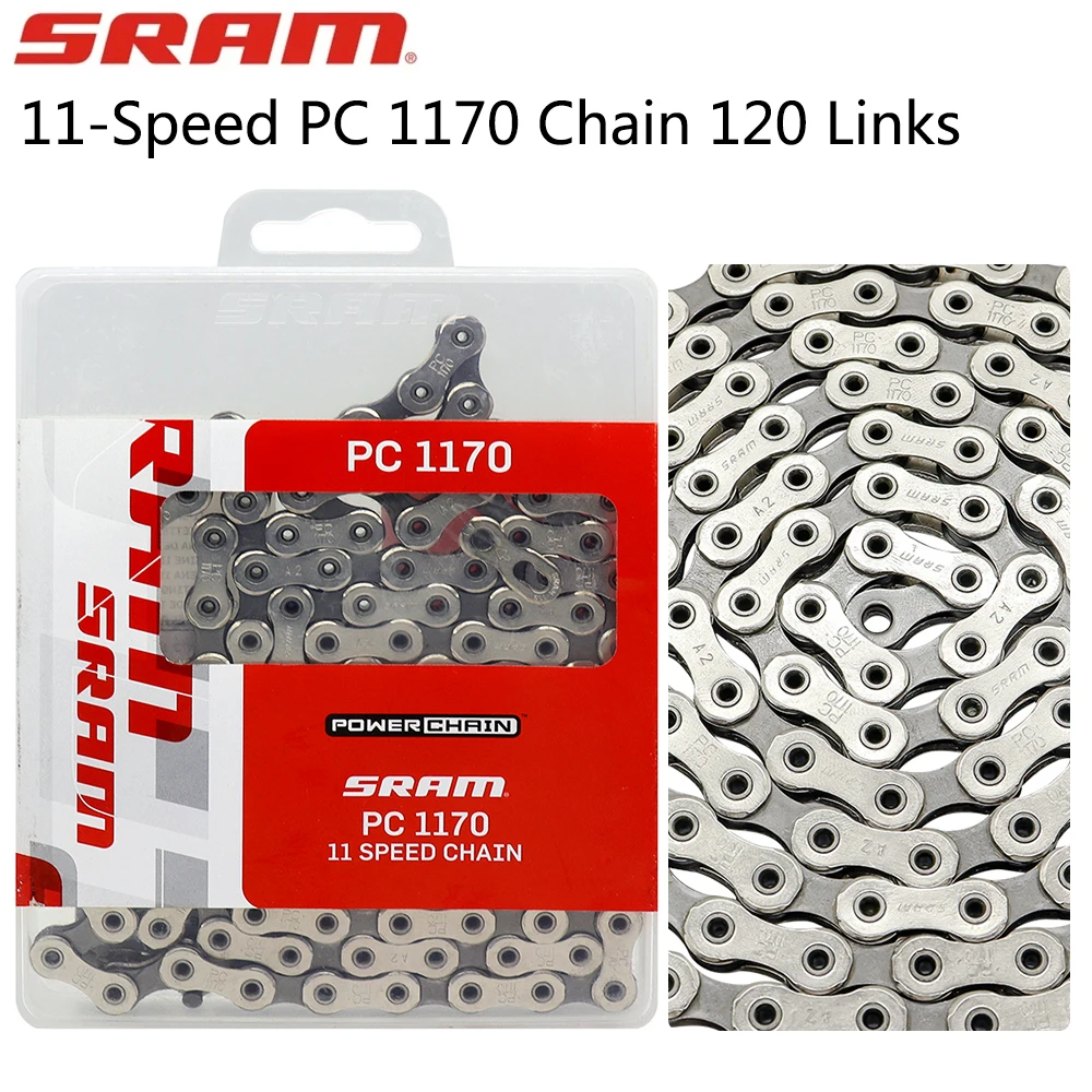 SRAM 11 Speed PC 1170 Bike Chain 120 Links PowerLock for Mountain Road Bike PowerLock with Hollow Pin Bicycle Parts
SRAM 11 Speed PC 1170 Bike Chain 120 Links PowerLock for Mountain Road Bike PowerLock with Hollow Pin Bicycle Parts