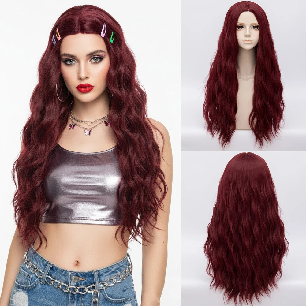 Women's Synthetic Long Wine Red Curly Wave Wig For Lady Daily Party Cosplay Lolita Wear Realistic Fake Hair High Tempreture Fibe
Women's Synthetic Long Wine Red Curly Wave Wig For Lady Daily Party Cosplay Lolita Wear Realistic Fake Hair High Tempreture Fibe