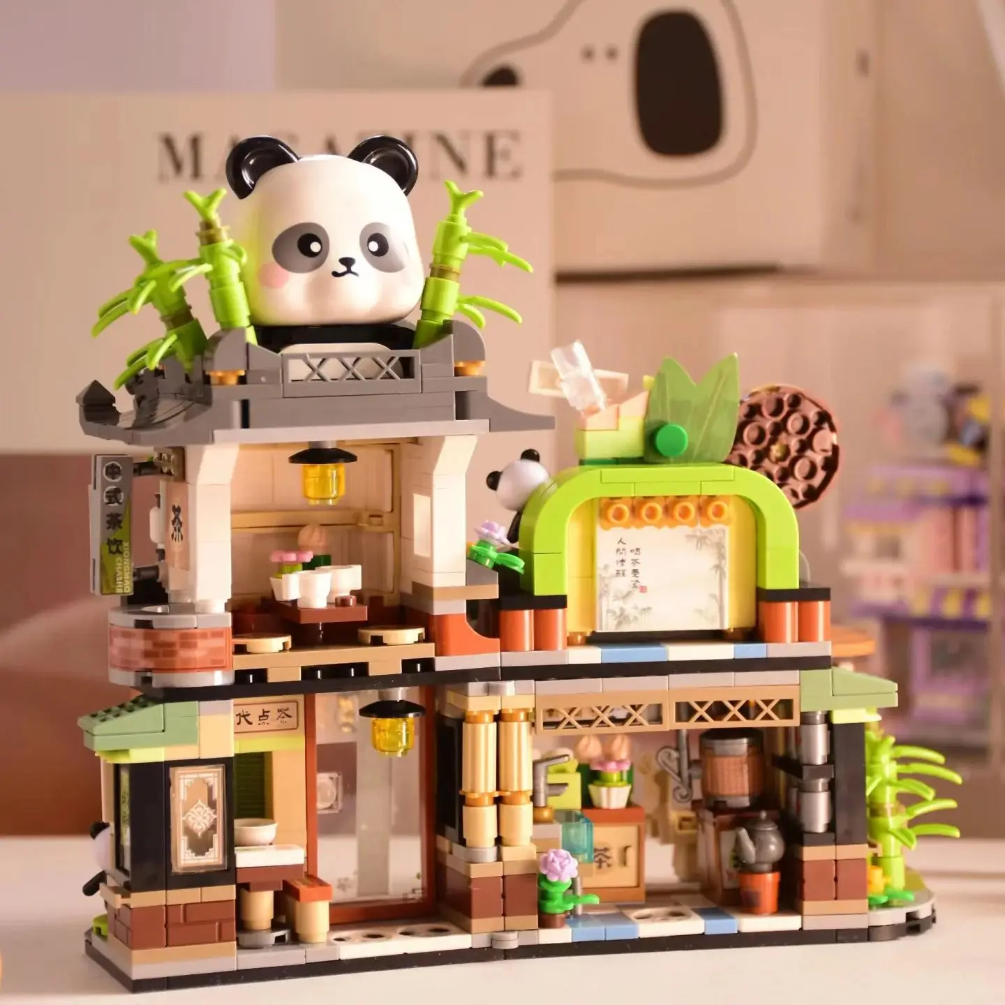 Little Bear Coffee House Mini Building Blocks Set Cute Panda Animal Tea House Street View Toys for Children
Little Bear Coffee House Mini Building Blocks Set Cute Panda Animal Tea House Street View Toys for Children