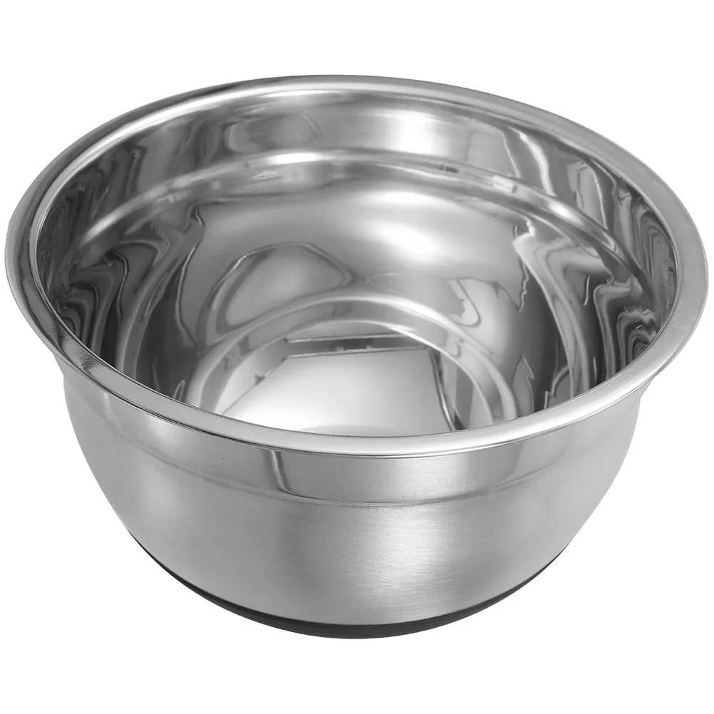 Stainless Steel Bowl Large Mixing Baking Salad Mixing Bowls Kitchen Fruit Bowls Handles Non Slip Silicone Base
Stainless Steel Bowl Large Mixing Baking Salad Mixing Bowls Kitchen Fruit Bowls Handles Non Slip Silicone Base