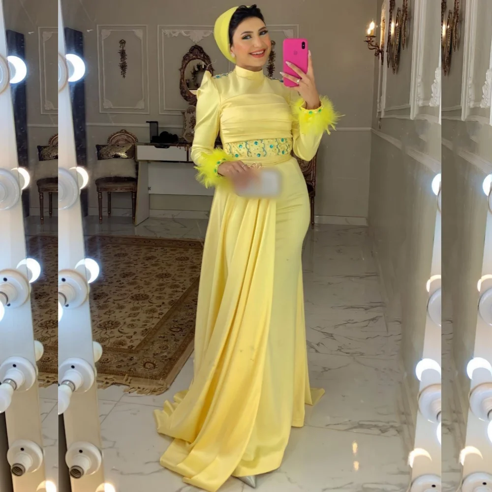 Customized Sparkle Fashion Jersey Sequined Feather A-line High Collar Long Dresses Bespoke Occasion Casual
Customized Sparkle Fashion Jersey Sequined Feather A-line High Collar Long Dresses Bespoke Occasion Casual