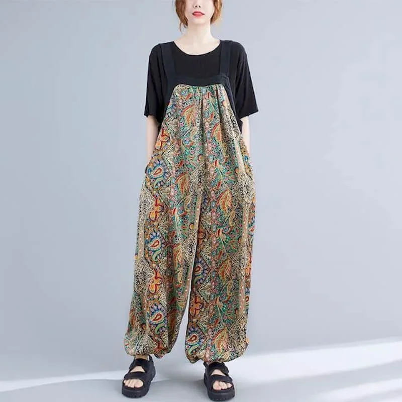 Harajuku Jumpsuits for Women Oversized One Piece Outfit Women Floral Print Rompers Loose Korean Fashion Casual Vintage Playsuits
Harajuku Jumpsuits for Women Oversized One Piece Outfit Women Floral Print Rompers Loose Korean Fashion Casual Vintage Playsuits