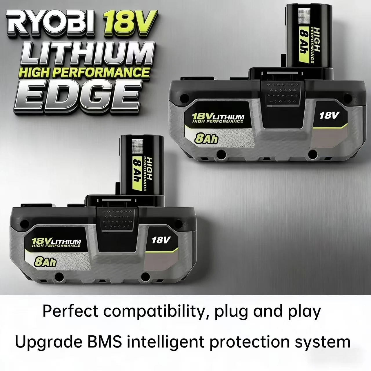 NEW RYOBI 18V ONE+ 8.0Ah High-Capacity Lithium Battery, 2025 Upgrade for Long Runtime with All ONE+ Series Cordless Power Tools
NEW RYOBI 18V ONE+ 8.0Ah High-Capacity Lithium Battery, 2025 Upgrade for Long Runtime with All ONE+ Series Cordless Power Tools