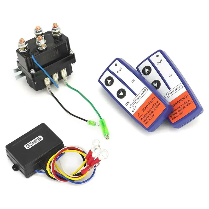 Wireless Remote Control Winch Kit Waterproof, As Shown Solenoid Relay Contactor+ 2Pcs Wireless Winch Remote Control-L94A
Wireless Remote Control Winch Kit Waterproof, As Shown Solenoid Relay Contactor+ 2Pcs Wireless Winch Remote Control-L94A