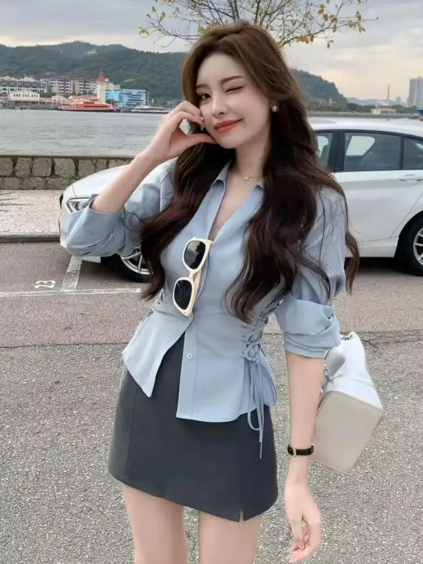 2025 New Women Fashion A-line Mini Skirts Suit and Shirt Stand Collar Long Sleeve Blazer Matching 2 Two Piece Set Outfits Wh2
2025 New Women Fashion A-line Mini Skirts Suit and Shirt Stand Collar Long Sleeve Blazer Matching 2 Two Piece Set Outfits Wh2