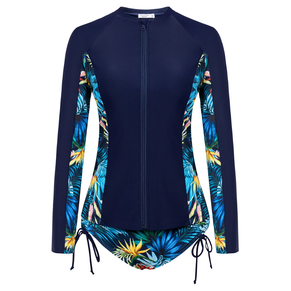 Jasambac Swimsuit Female 3pcs Set Floral Printed Patchwork Long Sleeve Zip-Up Tops+Padded Cami-Tops+Briefs Brazilian Swimwear
Jasambac Swimsuit Female 3pcs Set Floral Printed Patchwork Long Sleeve Zip-Up Tops+Padded Cami-Tops+Briefs Brazilian Swimwear